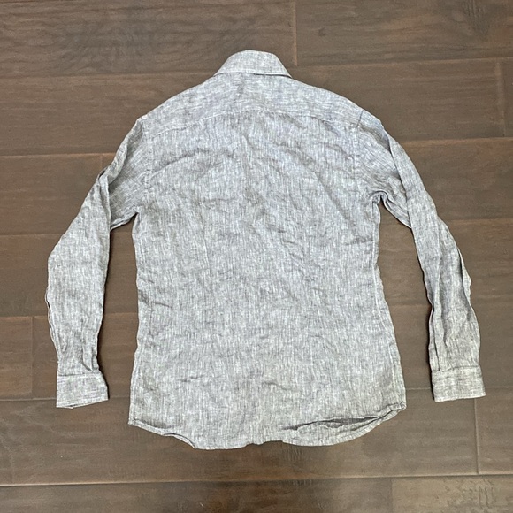 Gaetano Aloisio men’s button up gray shirt Size USA M slim - Picture 6 of 6